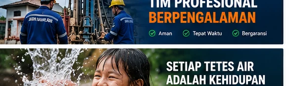 Tim profesional pengeboran sumur